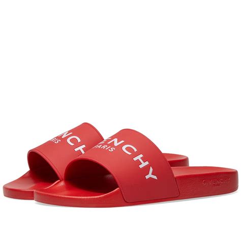 givenchy paris slides red|givenchy sliders women.